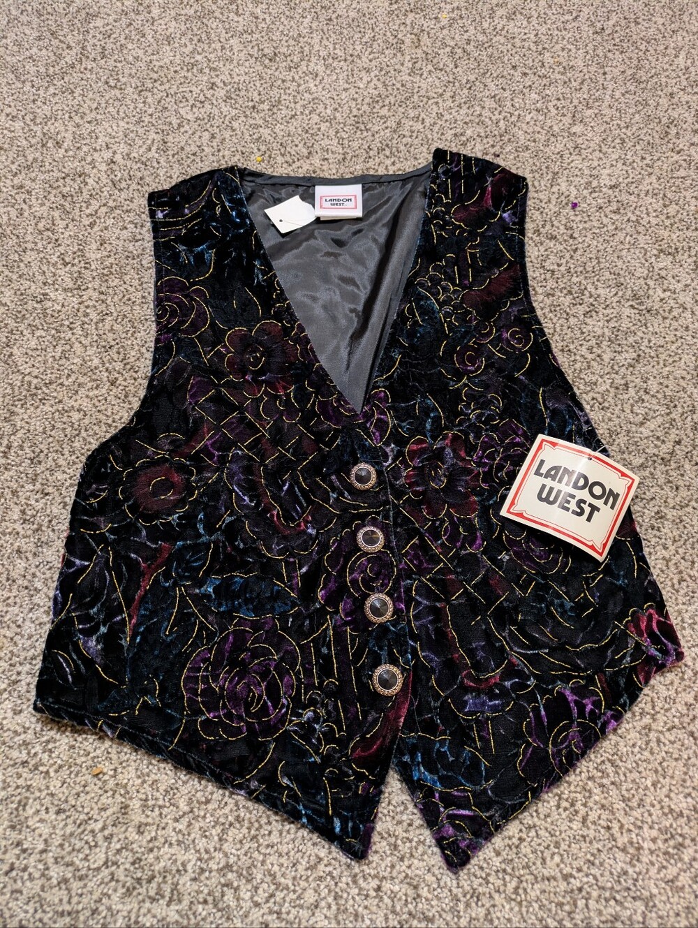 NWT Old Stock Vintage Landon West Vest